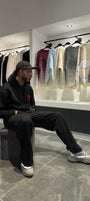 Pull Adj  Noir Cœur Rouge