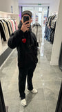 Pull Adj  Noir Cœur Rouge