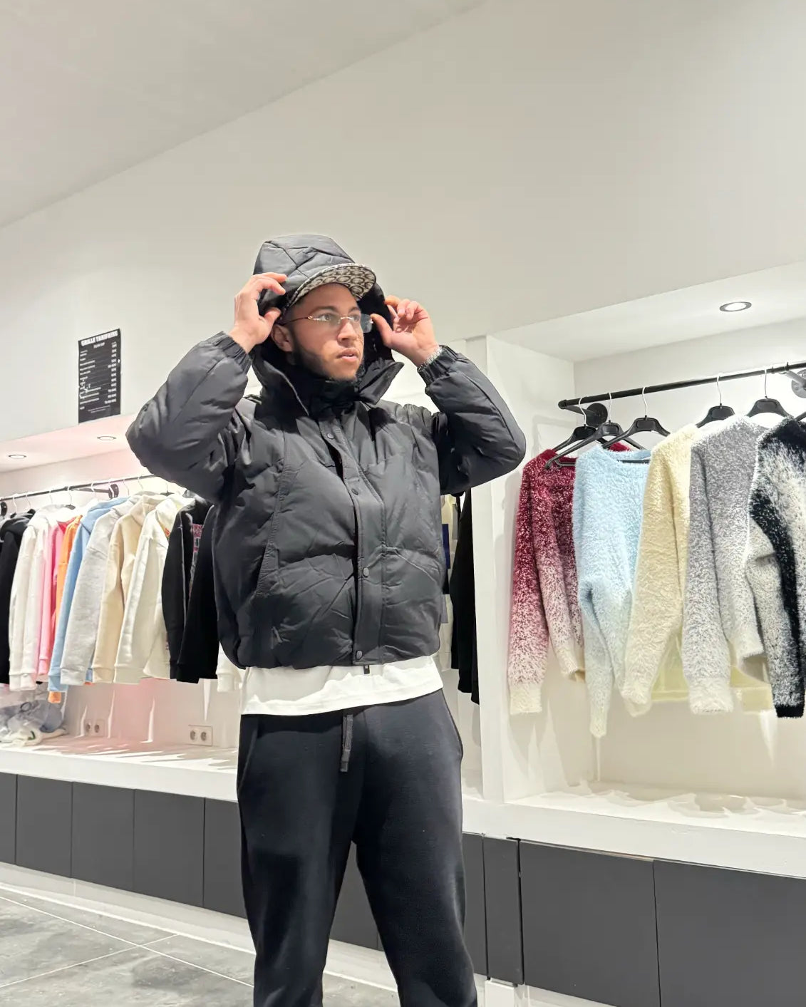 Doudoune Noire - Coupe Courte